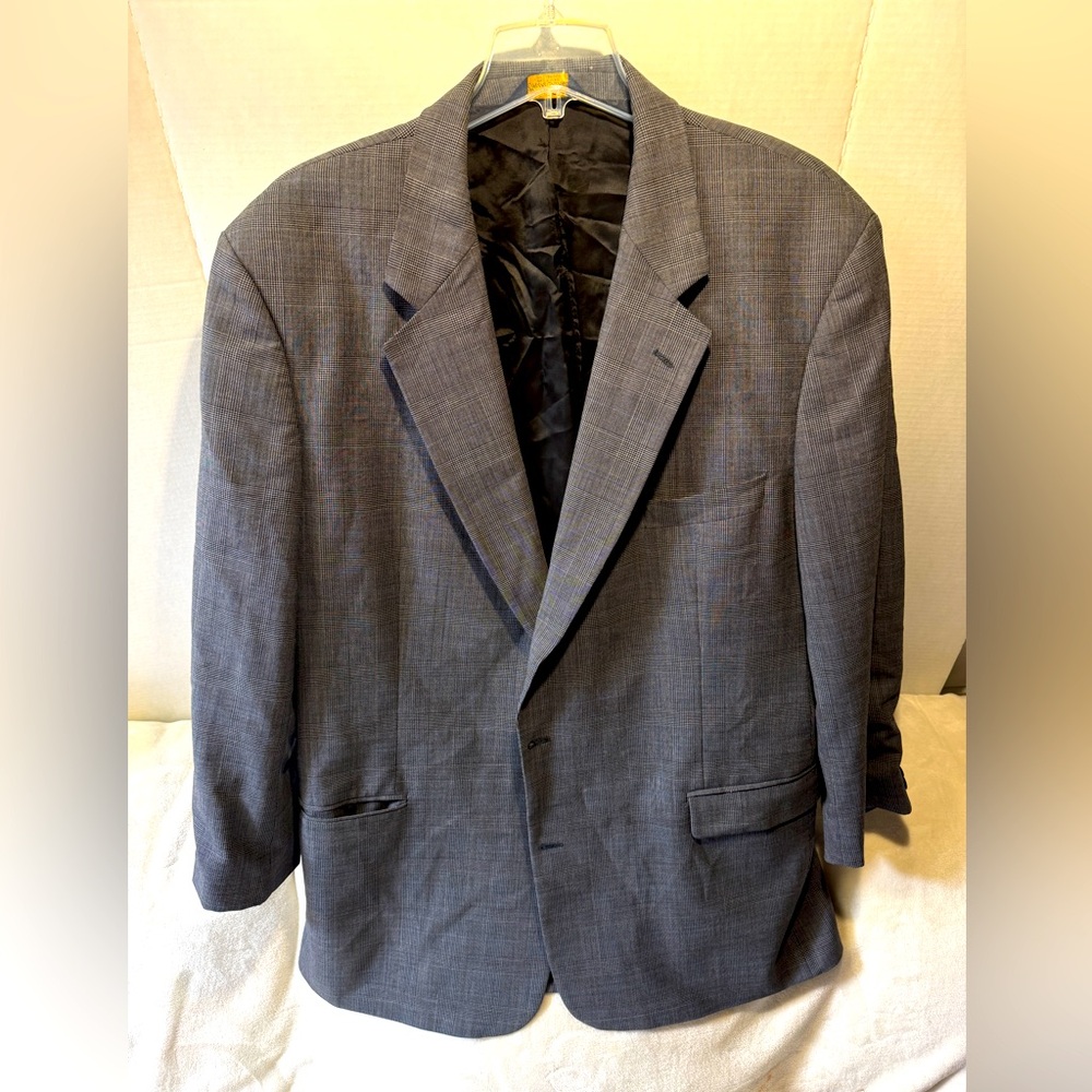 Brooks Brothers Stretch Dark Gray Wool Sport Coat Blazer Jacket Men’s Size 48L